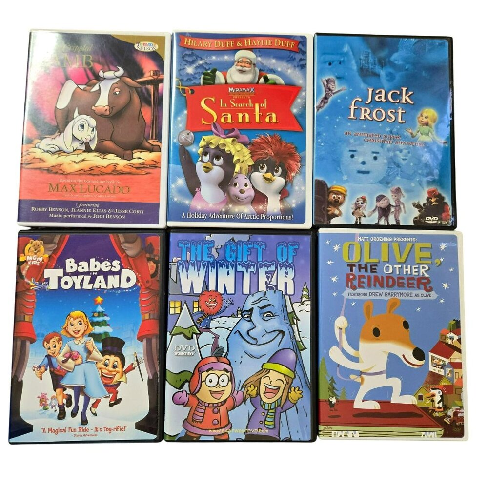 Kids Holiday DVD Lot 6 Movies Babes Toyland In Search of Santa Jack Frost Olive